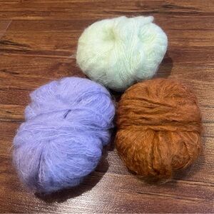 3 Wool and The Gang Mohair Wool Skeins Knitting Crochet